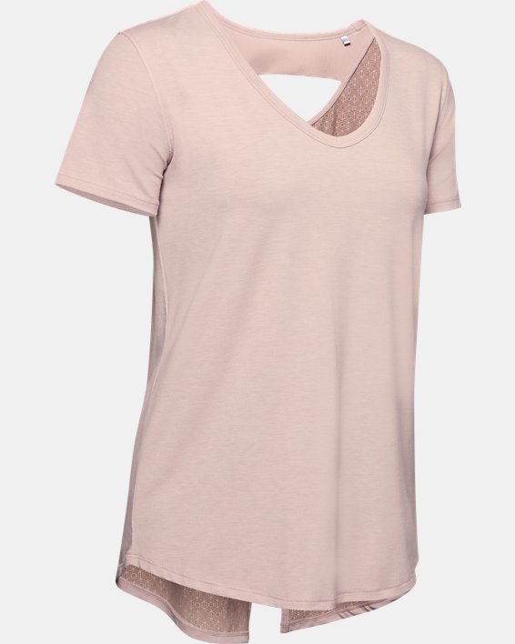 Women's UA RUSH™ Sleepwear Short Sleeve, Pink, pdpMainDesktop image number 4